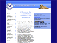 Tablet Screenshot of hiddenvalleyobedienceclub.org